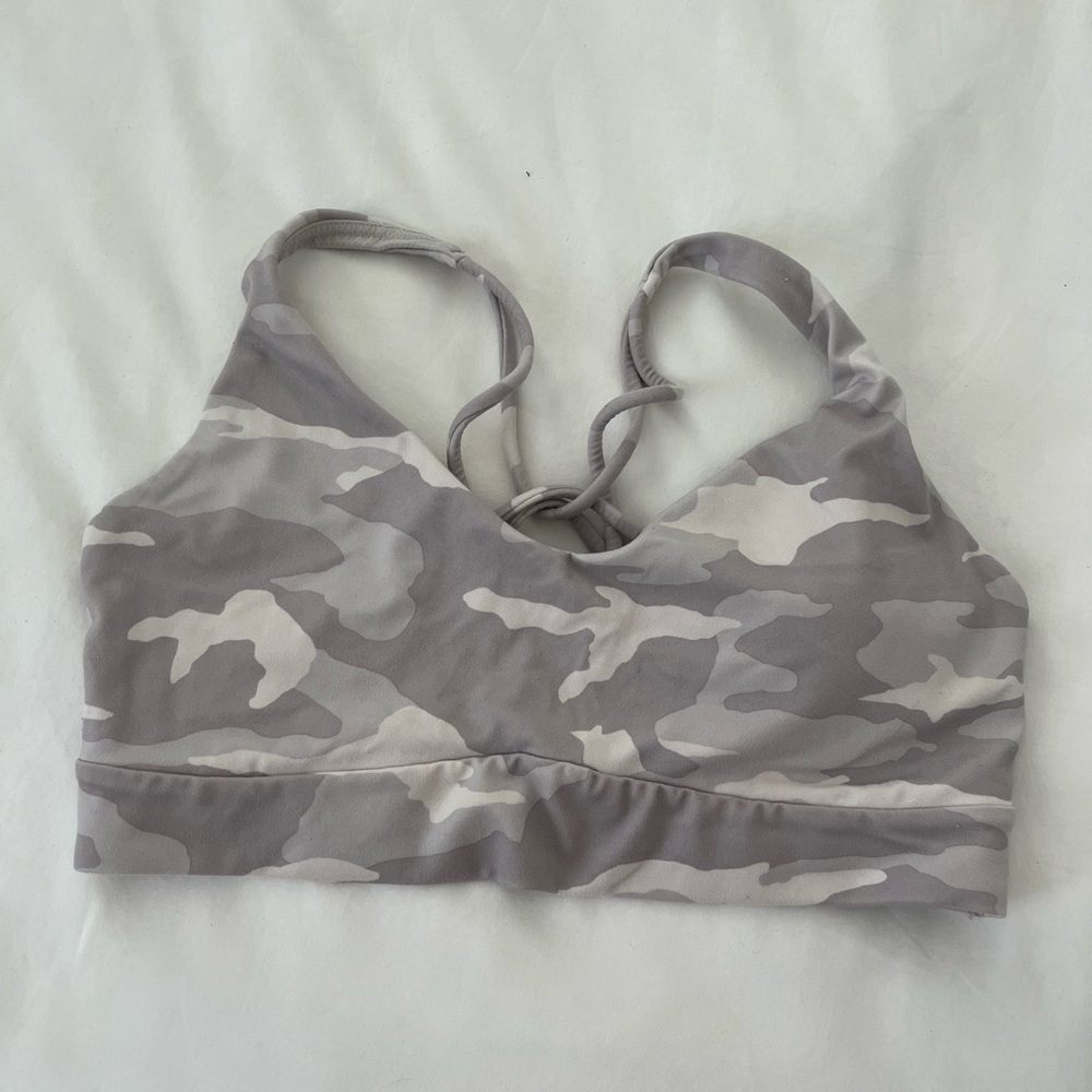 Grey Camo Athleta Sports Bra